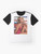 Retro graphic t-shirt featuring Farrah Fawcett's iconic hairstyle and beauty - Flat lay