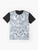 White diamond graphic t-shirt with a glassy, crystal-like texture - Flat lay