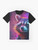 Astronaut Raccoon Space Graphic T-Shirt featuring a playful raccoon in a spacesuit exploring the galaxy - Flat lay