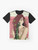 A graphic t-shirt featuring a botanical design of poisonous leaves and plants, with a feminist and eco-friendly message. - Flat lay