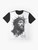 Graphic t-shirt featuring Jesus Christ wearing a crown - Flat lay