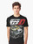 Graphic t-shirt featuring Initial D anime characters and cars including the Toyota AE86 and Mazda FD RX-7 in a drift racing scene. - Men