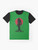 Predator sumi-e style graphic t-shirt design, featuring an alien predator hunter in a Japanese art style. - Flat lay