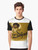 Sepia crash graphic t-shirt featuring a drum and cymbal design - Men