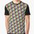 Endless parade of colorful rainbow snakes on a fantasy graphic t-shirt