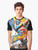 Vintage movie poster featuring the Japanese superhero Android Kikaider on a graphic t-shirt - Men