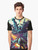 Vintage video game art graphic t-shirt featuring characters and designs from classic arcade and console games - Men