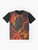 Shadow and flames graphic design on a t-shirt - Flat lay