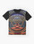 Colorful fractal art design on a t-shirt - Flat lay