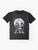 Ninja graphic t-shirt featuring anime-inspired design with samurai elements and Japanese symbols. - Flat lay