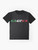 Cagiva Italian Flag Graphic T-Shirt with Cagiva motorcycle brand logo and Italian flag design - Flat lay