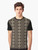 Primal patterns graphic t-shirt in gold, brown, and black colors designed by Helena Tiainen - Men