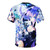 Anime character illustration of Neptune from the Hyperdimension Neptunia video game series printed on a high-quality t-shirt. - Back