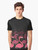 A pink flamingo walking at night against a patterned background, with the text "Flamingo March Graphic T-Shirt" - Men