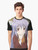 Renge Miyauchi from the anime Non Non Biyori, depicted in a "thinking" pose, on a graphic t-shirt. - Men