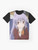 Renge Miyauchi from the anime Non Non Biyori, depicted in a "thinking" pose, on a graphic t-shirt. - Flat lay