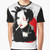 A stylish graphic t-shirt featuring a Japanese punk girl design with elements of Japanese culture and anime.