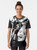 Dolores O'Riordan fan art montage graphic t-shirt in black and white with pen and ink style design - Women