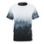 Breathtaking nature scene featuring fog, trees, and mountains on a high-quality AOP t-shirt for outdoor enthusiasts