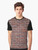 Brick wall graphic t-shirt with a solid, textured masonry pattern in red and grunge tones - Men