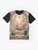 Graphic t-shirt featuring Michelangelo's iconic Sistine Chapel ceiling artwork. - Flat lay