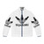 Tri Poloski Puffer Jacket featuring Slavic design and iconic three stripes