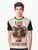 Graphic T-shirt featuring Achilles and Patroclus, inspired by Greek mythology and the Iliad - Men