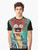 Pepe the King Prawn from the Muppets in a colorful fan art graphic design on a t-shirt - Men