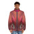 Hypnotized puffer jacket with abstract, psychedelic patterns and a surreal, contemporary aesthetic - men front
