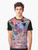 Chaos Graphic T-Shirt featuring a sci-fi space supernatural design with an astronaut, skull, and other elements. - Men