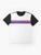 Bi pride graphic t-shirt featuring cute rabbits or bunnies in the bisexual pride flag colors. - Flat lay