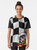 A graphic t-shirt featuring the iconic Speed Racer checkered flag design - Women