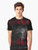 Abstract background of triangles polygon wallpaper in red and black colors graphic t-shirt - Men