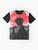 Samurai with Sunset Graphic T-Shirt featuring characters from the anime Samurai Champloo - Flat lay