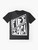Fire Saga Eurovision-Inspired Graphic T-Shirt, featuring the logo and characters from the film "The Story of Fire Saga" - Flat lay
