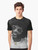 Black and white graphic t-shirt with Sly Stone and a recording studio scene - Men
