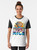 Vintage 1980s graphic t-shirt featuring a retro alien hero character dancing in a cheesy, humorous sci-fi movie style. - Women