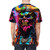 Neon graffiti pirate t-shirt with a spooky, demonic design - men back