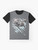 Swordswolf - A leaping grey wolf graphic design for Dark Souls fans - Flat lay