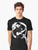 Alice in Wonderland-inspired graphic t-shirt with a white rabbit design on a black background - Men