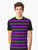 Medium violet and black striped graphic t-shirt - Men