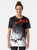 Burning Fractal Graphic T-Shirt with Spiral and Fibonacci Design - Women