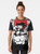 A graphic t-shirt featuring the iconic character Goku from the anime series Dragon Ball Z. - Women