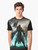 Elden Ring video game inspired graphic t-shirt featuring dark souls-style fantasy design. - Men