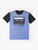 Vintage graphic t-shirt depicting the death of the cassette tape, featuring a retro cassette player and the text "The death of the cassette tape." - Flat lay