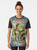 Retro TMNT Ninja Turtle graphic tee with Michelangelo, Krang, and Shredder - Women