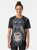 Man wearing a black t-shirt with a large rottweiler graphic design - Women