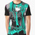 Hatsune Miku anime girl character in "Love is War" tri-tone graphic design on a t-shirt