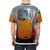 Detailed illustration of the front view of an LNER Azuma high-speed train on a t-shirt - men back