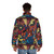 Tokimonsta Cosmic Intoxication Puffer Jacket featuring a psychedelic, neon design - men back